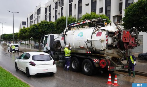 Fortes précipitations à Casablanca-Settat : Mobilisation générale à la SRM-CS, avec plus de 800 agents, 180 hydrocureuses et pompes déployés